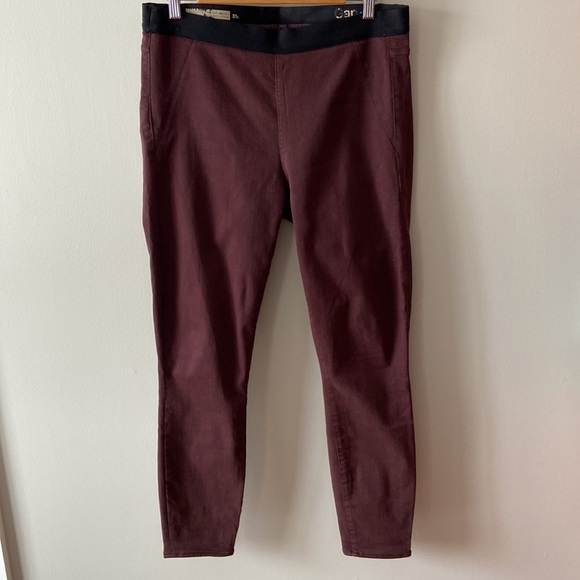 3 / 40$ GAP 1969 Resolution Pull On Legging Skinny Jeans Burgundy Size 31 - Picture 4 of 8